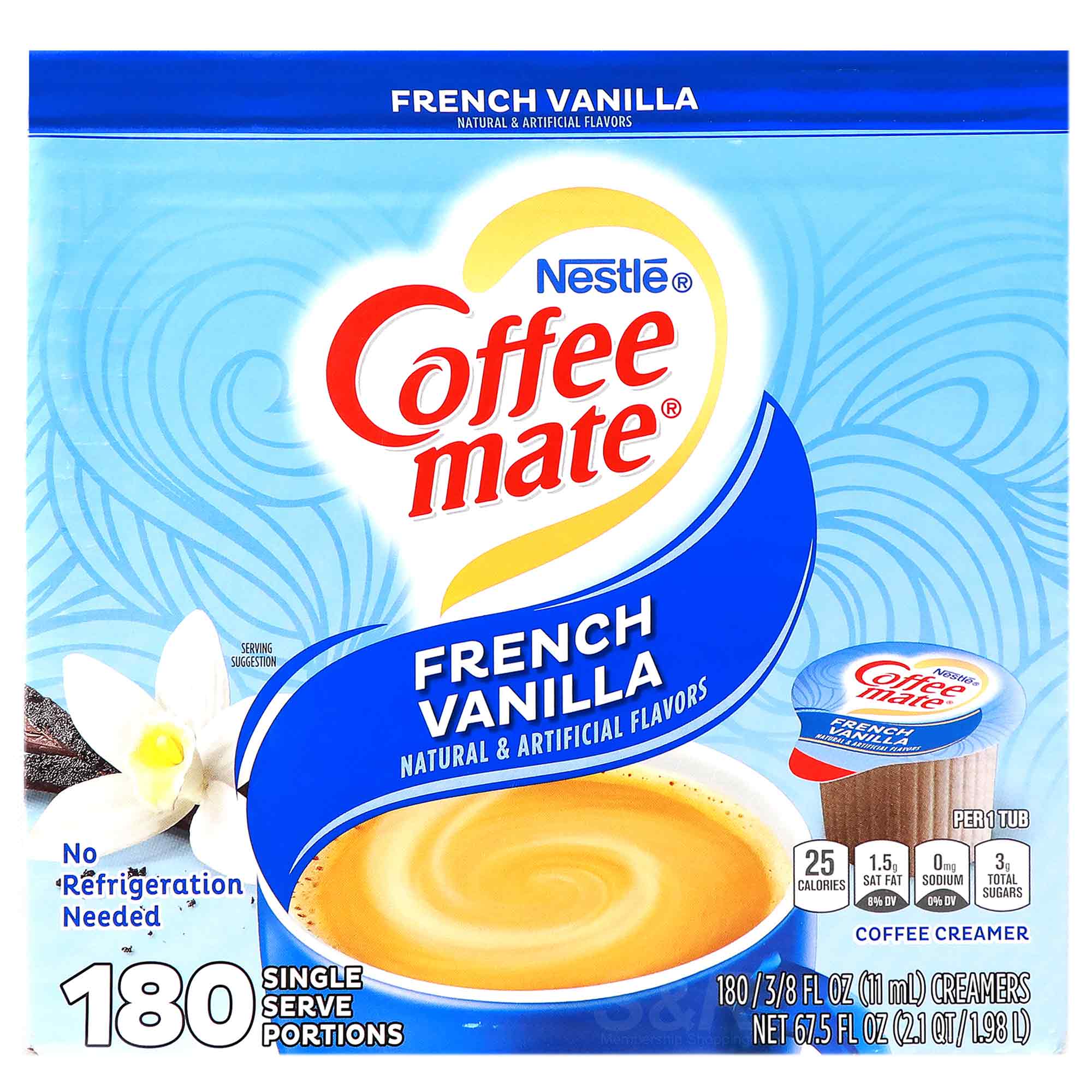 Coffee-Mate French Vanilla Coffee Creamer 180 tubs